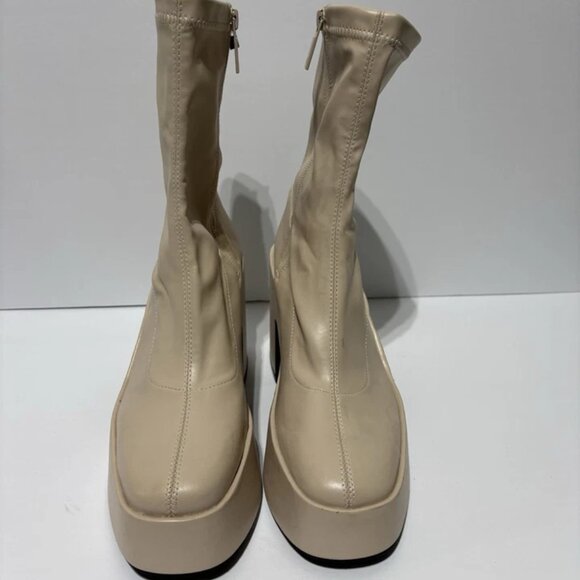 Zara Women’s Platform Heeled Platform Booties, Size US 9M, EUR 40 - Picture 3 of 6